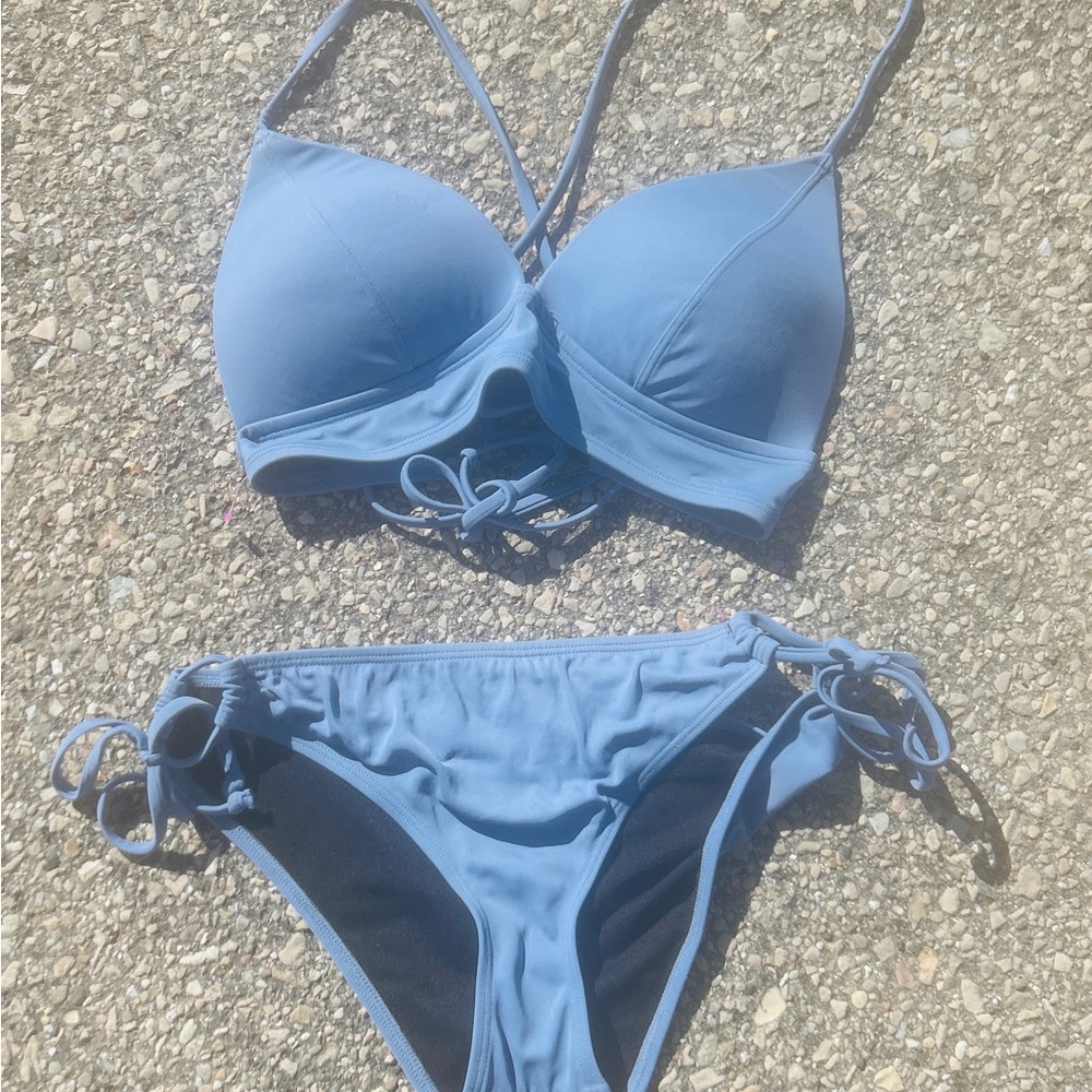 Adore Me Dusty Blue Bikini Set nwot